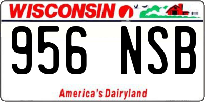 WI license plate 956NSB