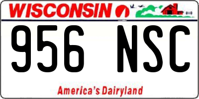 WI license plate 956NSC