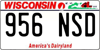 WI license plate 956NSD