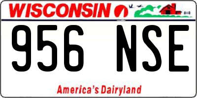 WI license plate 956NSE