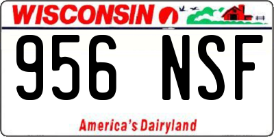 WI license plate 956NSF