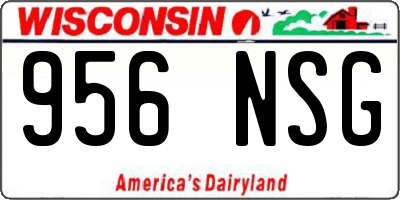 WI license plate 956NSG