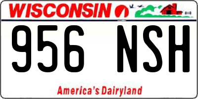 WI license plate 956NSH