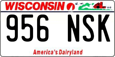 WI license plate 956NSK