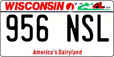 WI license plate 956NSL