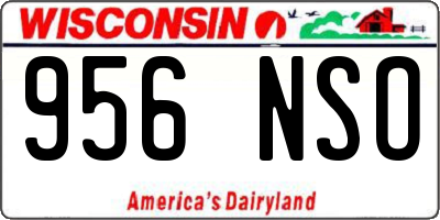 WI license plate 956NSO