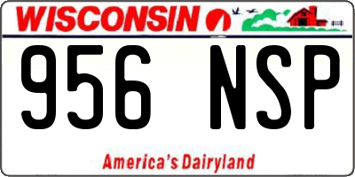 WI license plate 956NSP