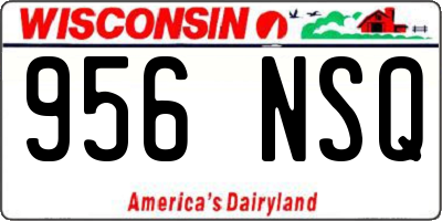 WI license plate 956NSQ