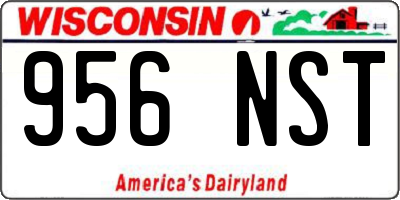 WI license plate 956NST