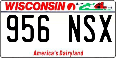 WI license plate 956NSX