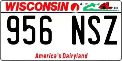 WI license plate 956NSZ