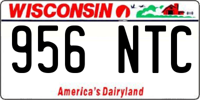WI license plate 956NTC