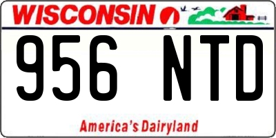 WI license plate 956NTD