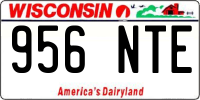 WI license plate 956NTE