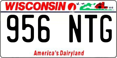 WI license plate 956NTG