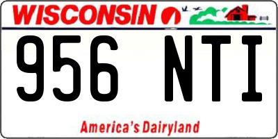 WI license plate 956NTI