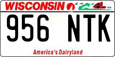 WI license plate 956NTK