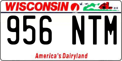 WI license plate 956NTM