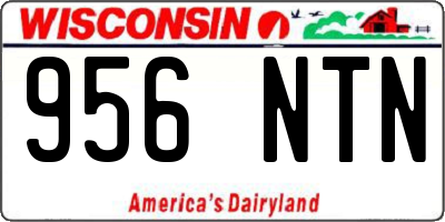 WI license plate 956NTN