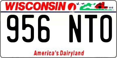 WI license plate 956NTO