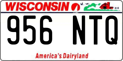 WI license plate 956NTQ