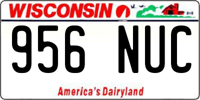 WI license plate 956NUC