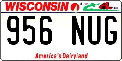 WI license plate 956NUG
