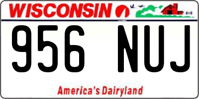 WI license plate 956NUJ