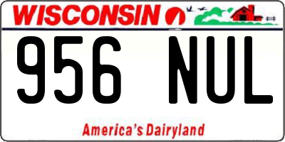 WI license plate 956NUL