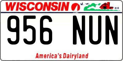 WI license plate 956NUN
