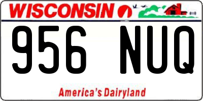 WI license plate 956NUQ