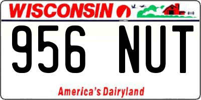 WI license plate 956NUT