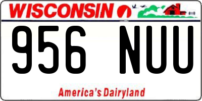 WI license plate 956NUU