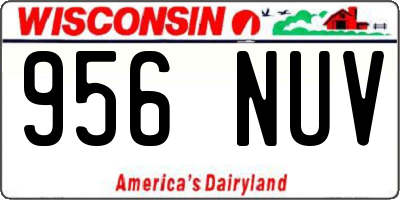 WI license plate 956NUV