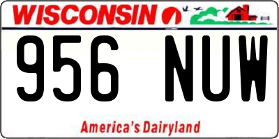 WI license plate 956NUW
