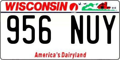 WI license plate 956NUY