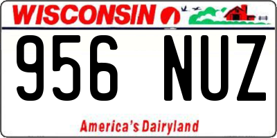 WI license plate 956NUZ
