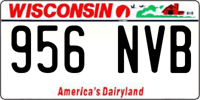 WI license plate 956NVB