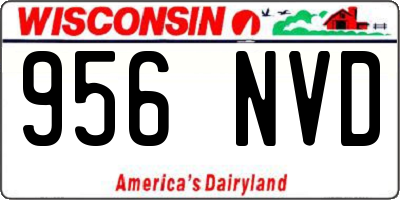 WI license plate 956NVD