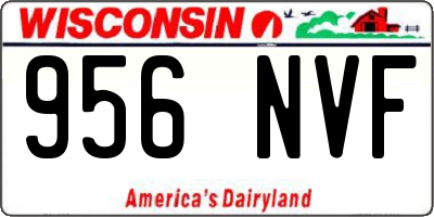 WI license plate 956NVF
