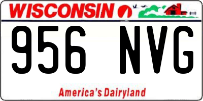 WI license plate 956NVG