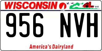 WI license plate 956NVH