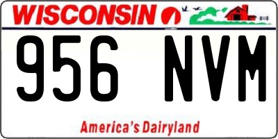 WI license plate 956NVM