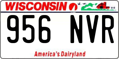 WI license plate 956NVR