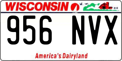 WI license plate 956NVX