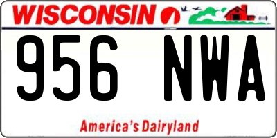 WI license plate 956NWA