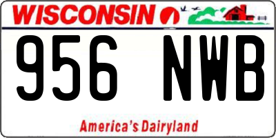 WI license plate 956NWB