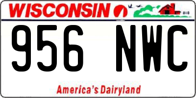 WI license plate 956NWC