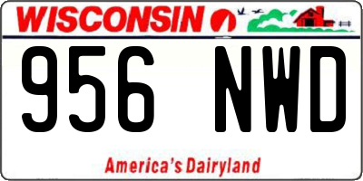 WI license plate 956NWD