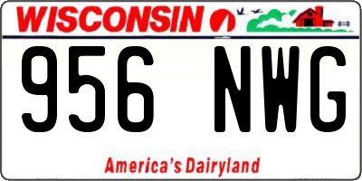 WI license plate 956NWG